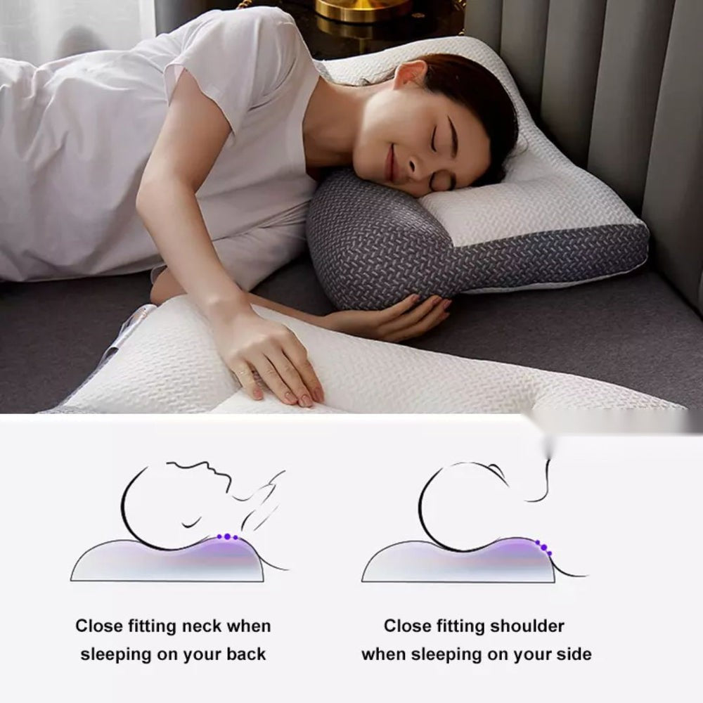 Neck Pillow for Sleeping – Ergonomic Cervical Pillow for Side & Back Sleepers