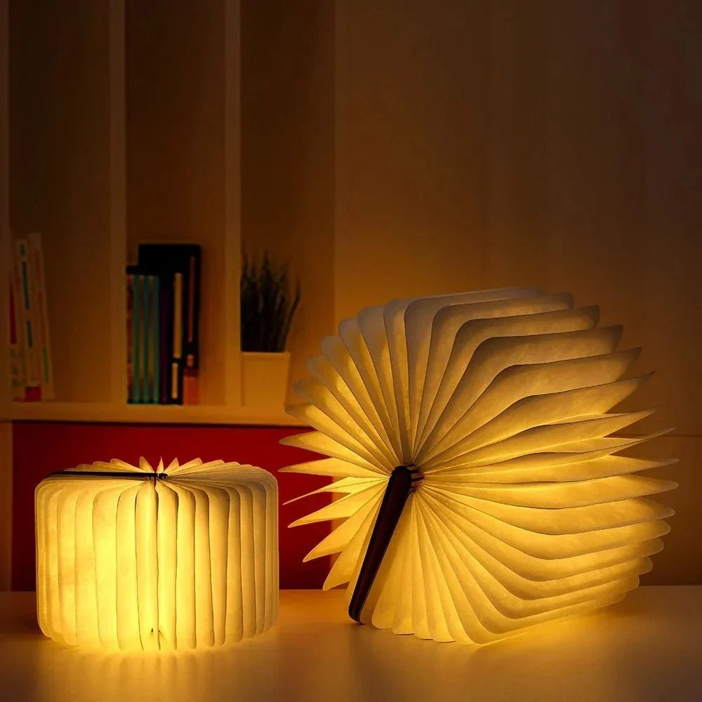 Boek book lamp half open on a shelf