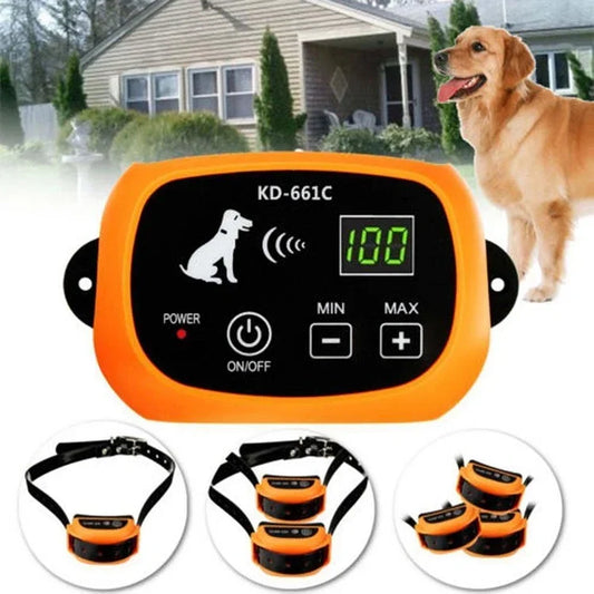 Wireless dog fence with rechargeable training collar