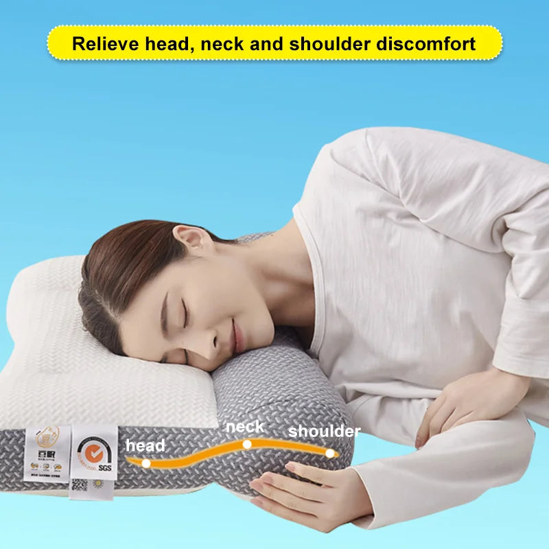 Neck Pillow for Sleeping – Ergonomic Cervical Pillow for Side & Back Sleepers