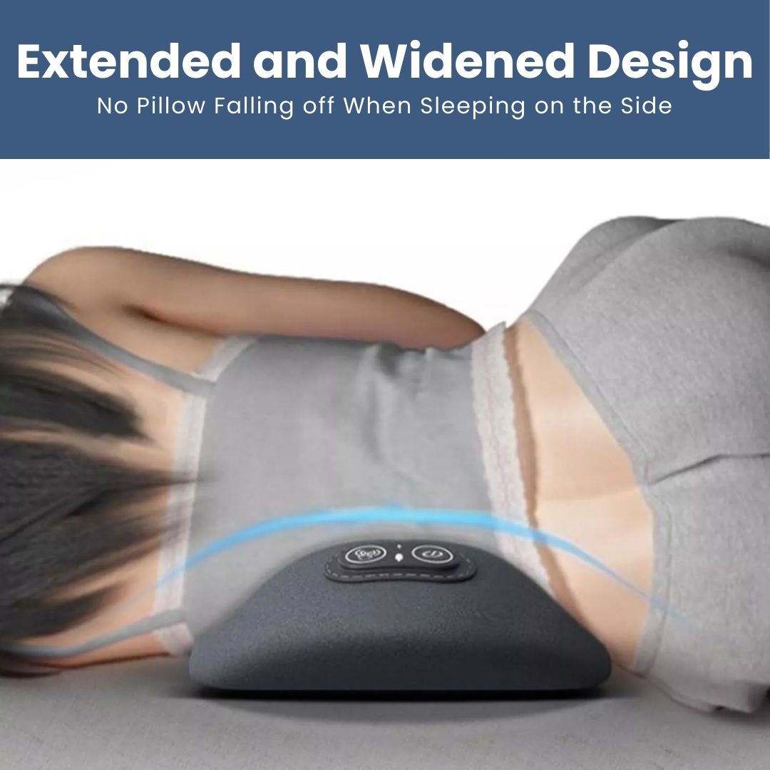 Back Stretcher with Heat & Vibration – 3-in-1 Lumbar Back Massager, Rechargeable