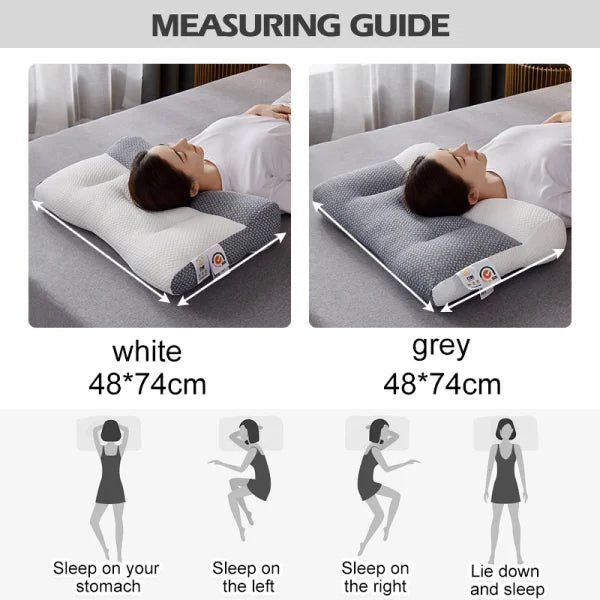 Neck Pillow for Sleeping – Ergonomic Cervical Pillow for Side & Back Sleepers