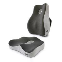 Lumbar Support Pillow & Seat Cushion Set – Memory Foam for Office Chair