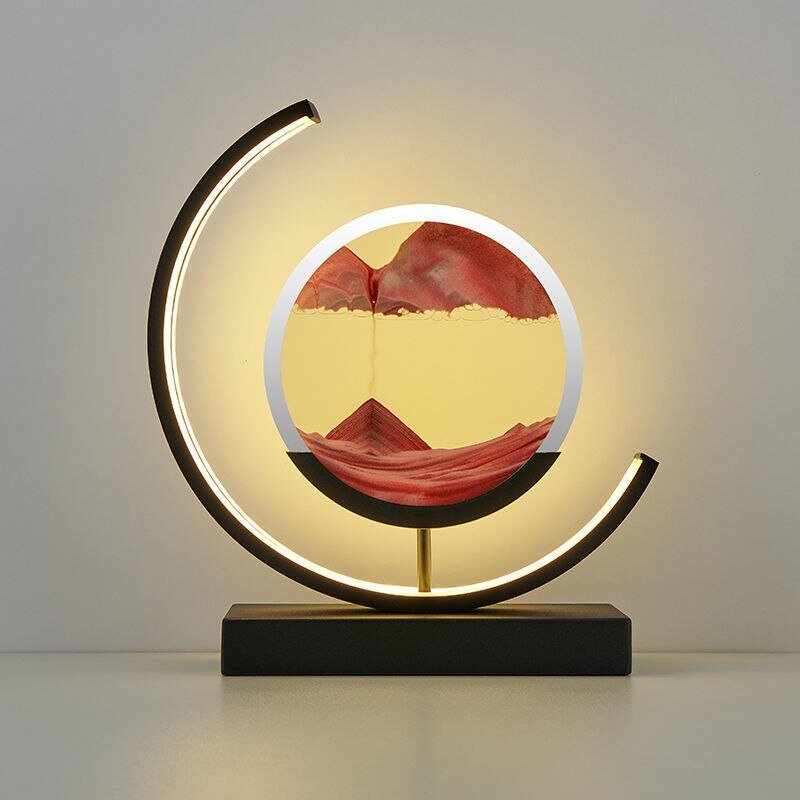 Duna moving sand lamp with the sand halfway down