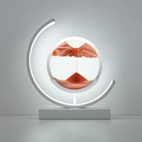 Duna moving sand lamp detail, round shape and frame