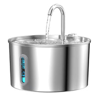 Round stainless steel cat water fountain