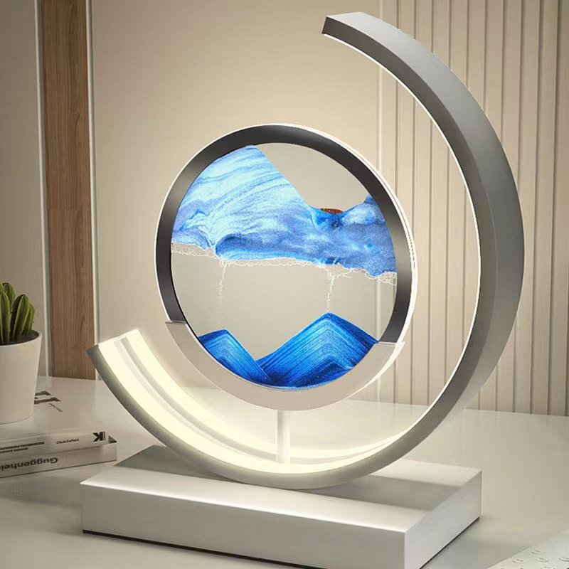 Duna moving sand lamp with white frame