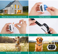 Wireless dog fence with rechargeable training collar