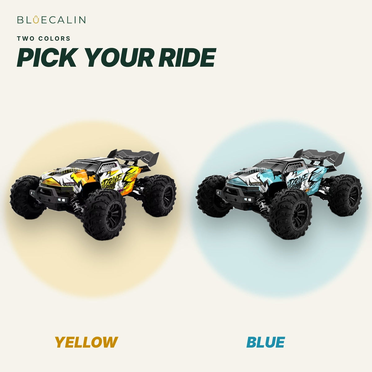 BlueBolt RC car in yellow and blue
