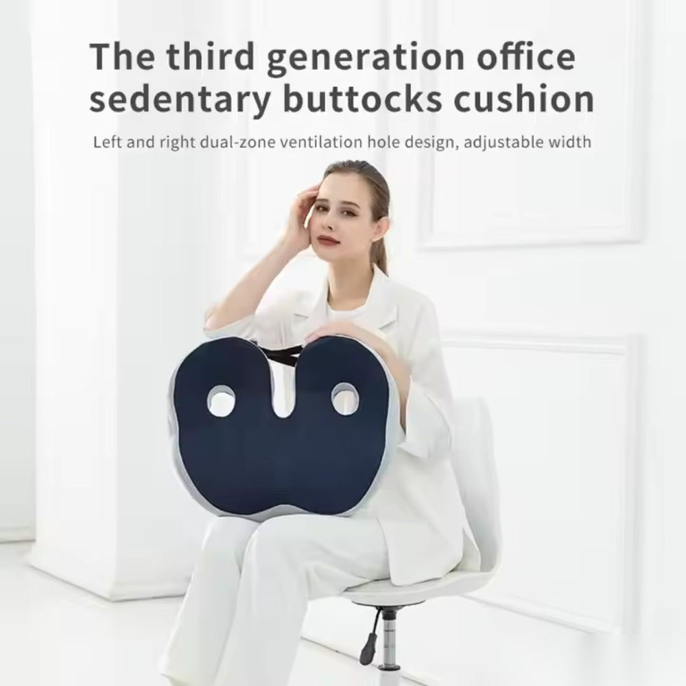 Seat Cushion for Office Chair – Memory Foam Sit Bone Cushion with Cooling Mesh