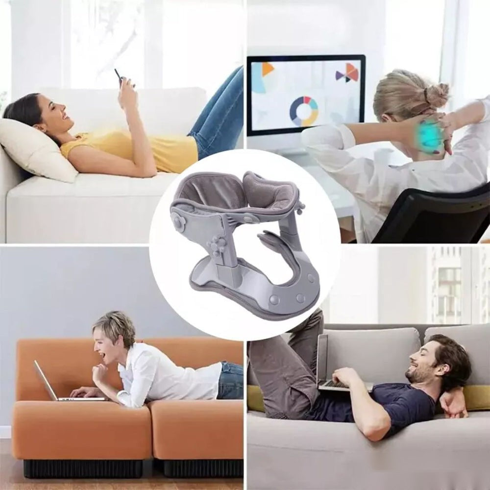 Neck Stretcher with Heat – Adjustable Cervical Neck Traction Device for Home