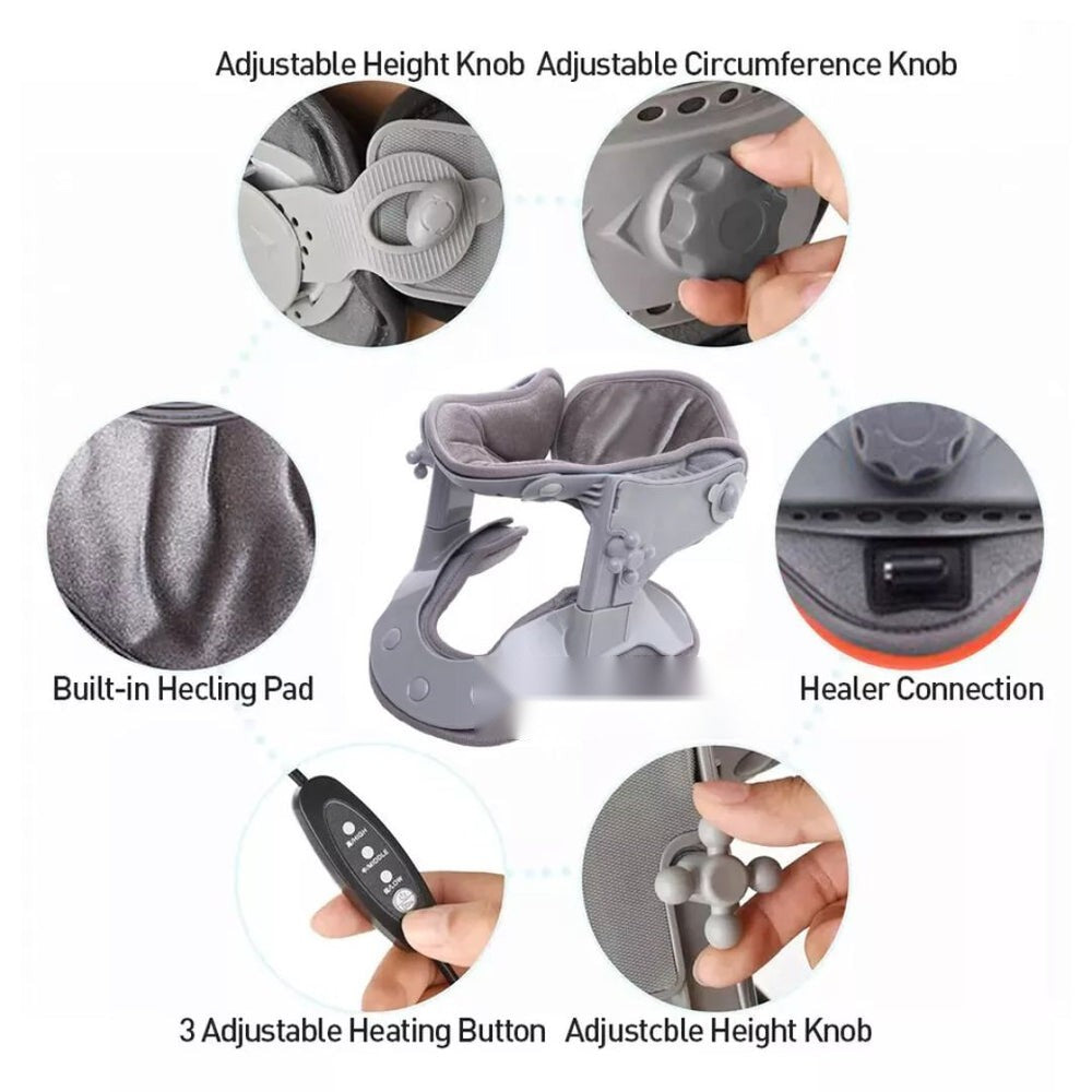Neck Stretcher with Heat – Adjustable Cervical Neck Traction Device for Home