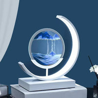 Duna moving sand lamp close-up, sand in motion