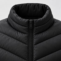 Stand collar and zip close-up