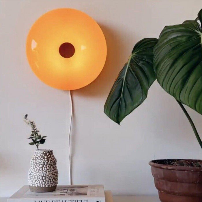 Ring Bauhaus donut lamp in a hallway